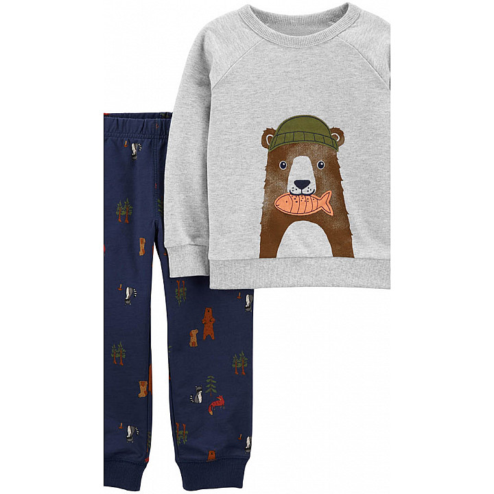 Комплект (2 шт) кофта з довгим рукавом, штани для хлопчика (2J238010_2T) 