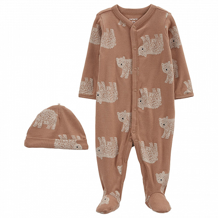 Комплект Carter's 2в1чоловічок, шапочка для хлопчика 46-55 см (1M753410_NB)