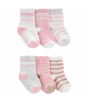 Шкарпетки Carter's для дівчинки 46-61 см 6 шт (1N111210_0-3)