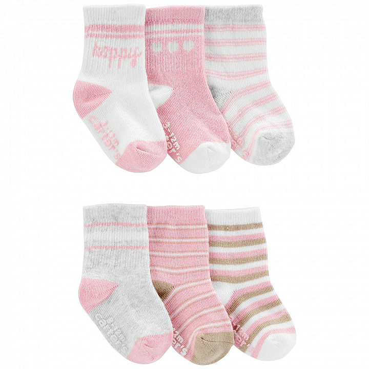 Шкарпетки Carter's для дівчинки 46-61 см 6 шт (1N111210_0-3)