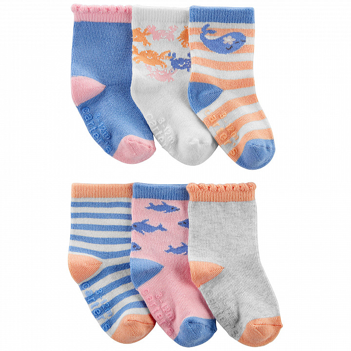 Шкарпетки Carter's для дівчинки 55-78 см 6 шт (1N111410_3-12)