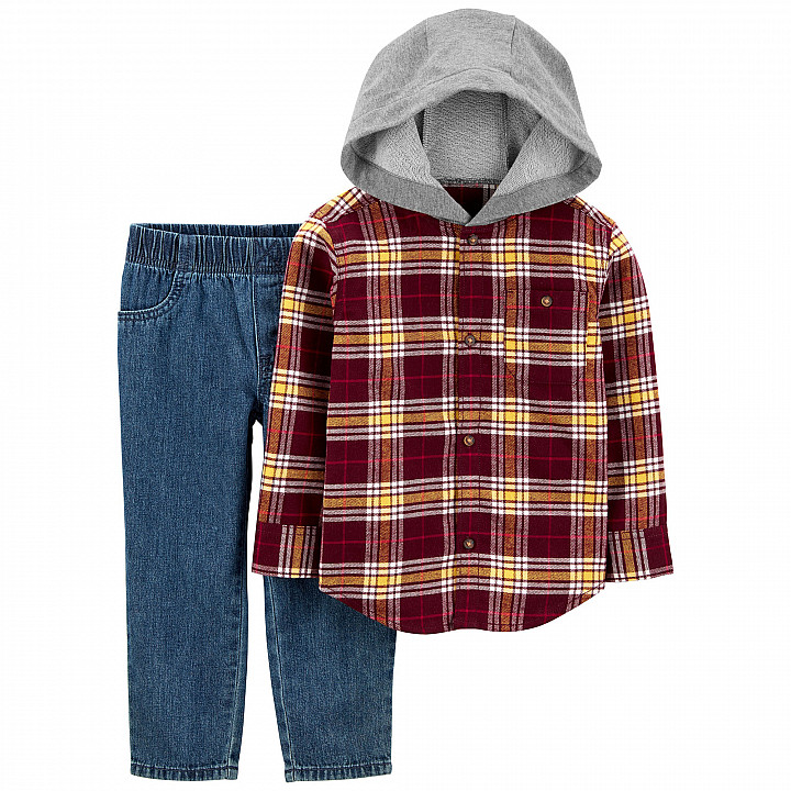 Комплект Carter's 2в1 сорочка, джинси для хлопчика 93-98 см (2J228010_3T)