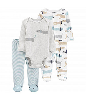 Комплект 3в1 Carter's боді, сліп-чоловічок, штани для хлопчика (46-55cm) (1L761310_NB)