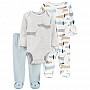 Комплект 3в1 Carter's боді, сліп-чоловічок, штани для хлопчика (46-55cm) (1L761310_NB)