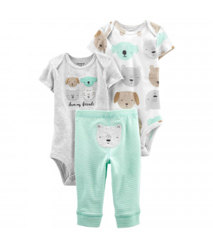 Комплект 3в1 Carter's боді та лосини унісекс (55-61cm) (1L763610_3M)