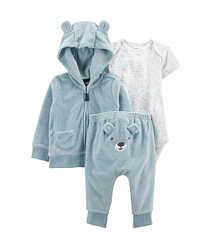 Комплект 3в1 Carter's кардиган, боді, штани для хлопчика (55-61cm) (1L772810_3M)