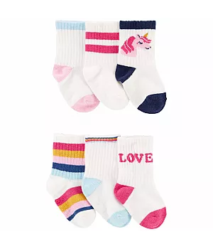 Комплект шкарпеток Carter's 6в1 для дівчинки 72-86 см (1P887610_12-24M)