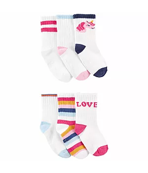 Комплект шкарпеток Carter's 6в1 для дівчинки 88-105 см (2P887610_2T4T)