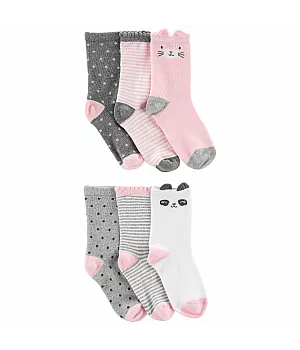 Комплект шкарпеток Carter's 6в1 для дівчинки 130-130 см (3O106610_8-14)