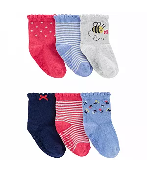 Шкарпетки Carter's для дівчинки 55-76 см 6 шт (1N102010_3-12M)