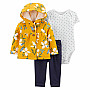 Комплект 3в1 Carter's кардиган, боді, штани для дівчинки (69-72cm) (1M021110_9M)