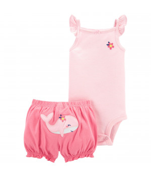 Комплект 2в1 Carter's боді та шорти для дівчинки (1L714310_12M)