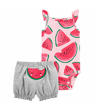 Комплект 2в1 Carter's боді та шорти для дівчинки (1L714510_12M)