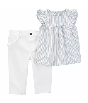 Комплект Carter's 2в1 кофта штани для дівчинки 55-61 см (1O912610_3M)