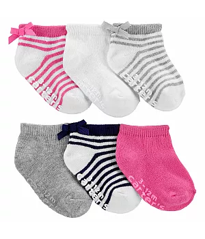 Комплект шкарпеток Carter's 6в1 для дівчинки 88-105 см (2H760110_2T4T)
