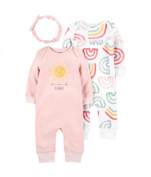 Комплект для дівчинки Carter's (55-61 см) 3 в 1 (1L761210_3M)