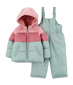 Комплект Carter's 2в1 куртка напівкомбінезон для дівчинки 88-93 см (C2237S92_2T_OLIVE)