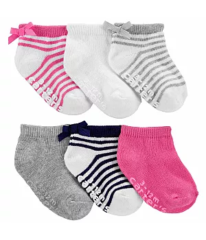 Комплект шкарпеток Carter's 6в1 для дівчинки 46-61 см (1H760110_0-3M)