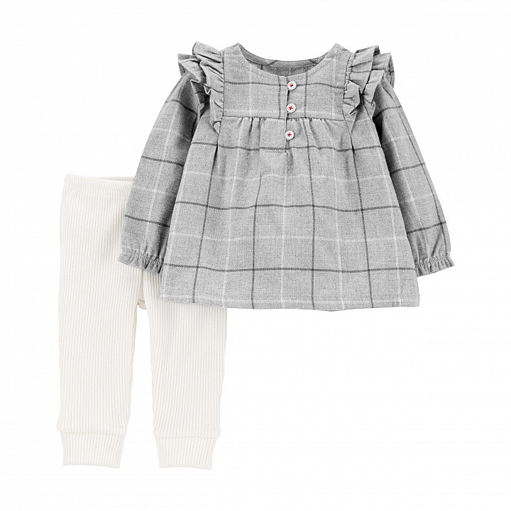 Комплект (2шт) Carter`s кофта з довгим рукавом, штани для дівчинки (55-61cm) (1M697110_3M)