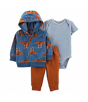 Комплект (3 шт.) Carter's кардиган, боді, штани для хлопчика (72-76cm) (1M725010_12M)