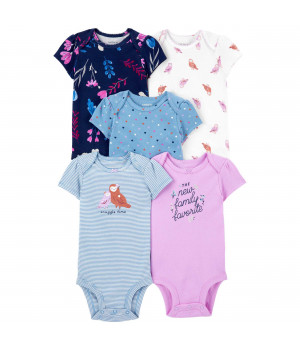Комплект з 5 боді Carter's без рукавів для дівчинки 55-61 cm (1M756610_3M)