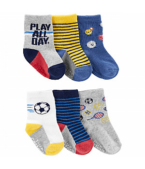 Шкарпетки Carter`s 6 шт для хлопчика 2-4 років, 88-105 cm (2N108510_2T4T)