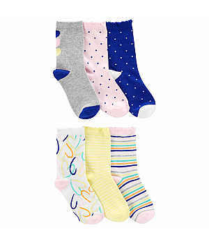 Шкарпетки Carter`s 6 шт для дівчинки 2-4 років, 88-105 cm (2N111510_2T4T)